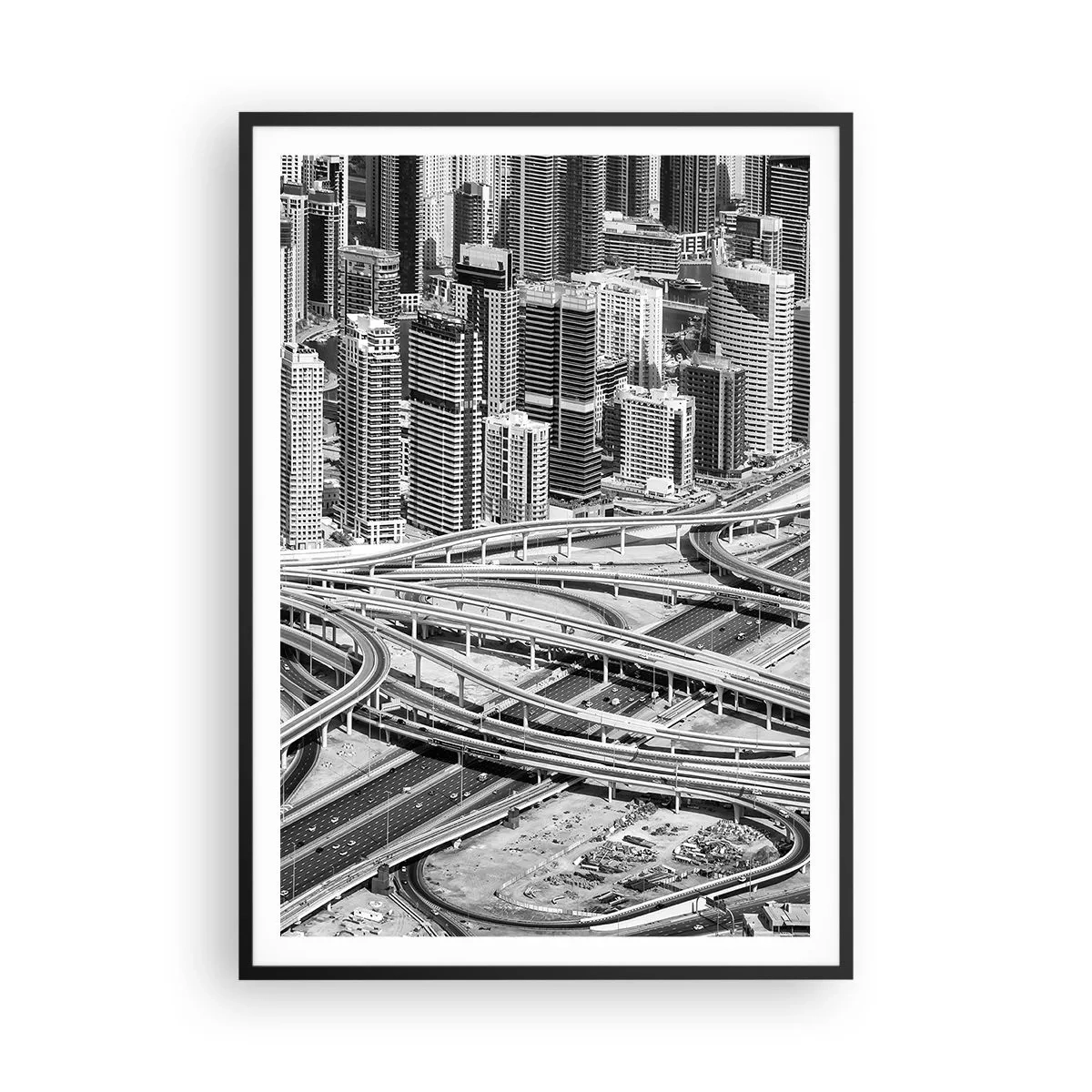 Affiche dans un cadre noir - Poster - Dubaï - la ville impossible - 70x100 cm