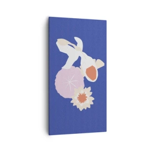 Impression sur toile - Image sur toile - Composition de fleurs et de bourgeons - 55x100 cm