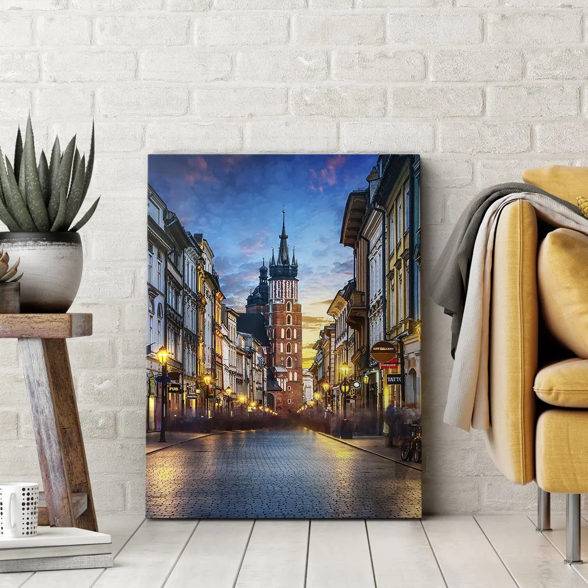 Impression sur toile - Image sur toile - La magie de Cracovie - 45x80 cm