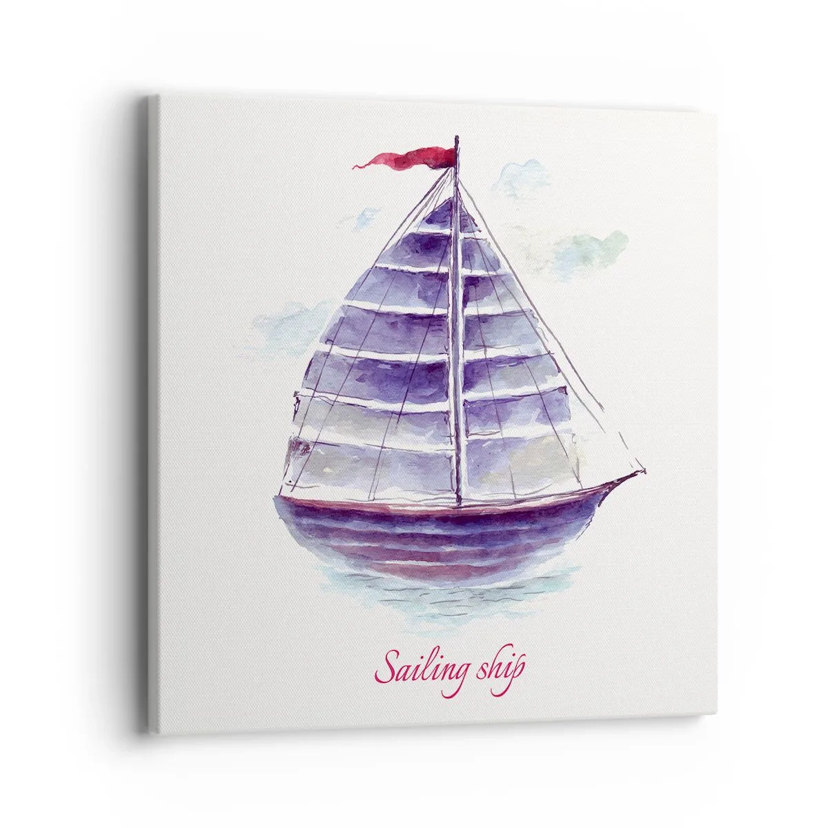 Impression sur toile - Image sur toile - Plein de voiles et d’eau calme - 40x40 cm