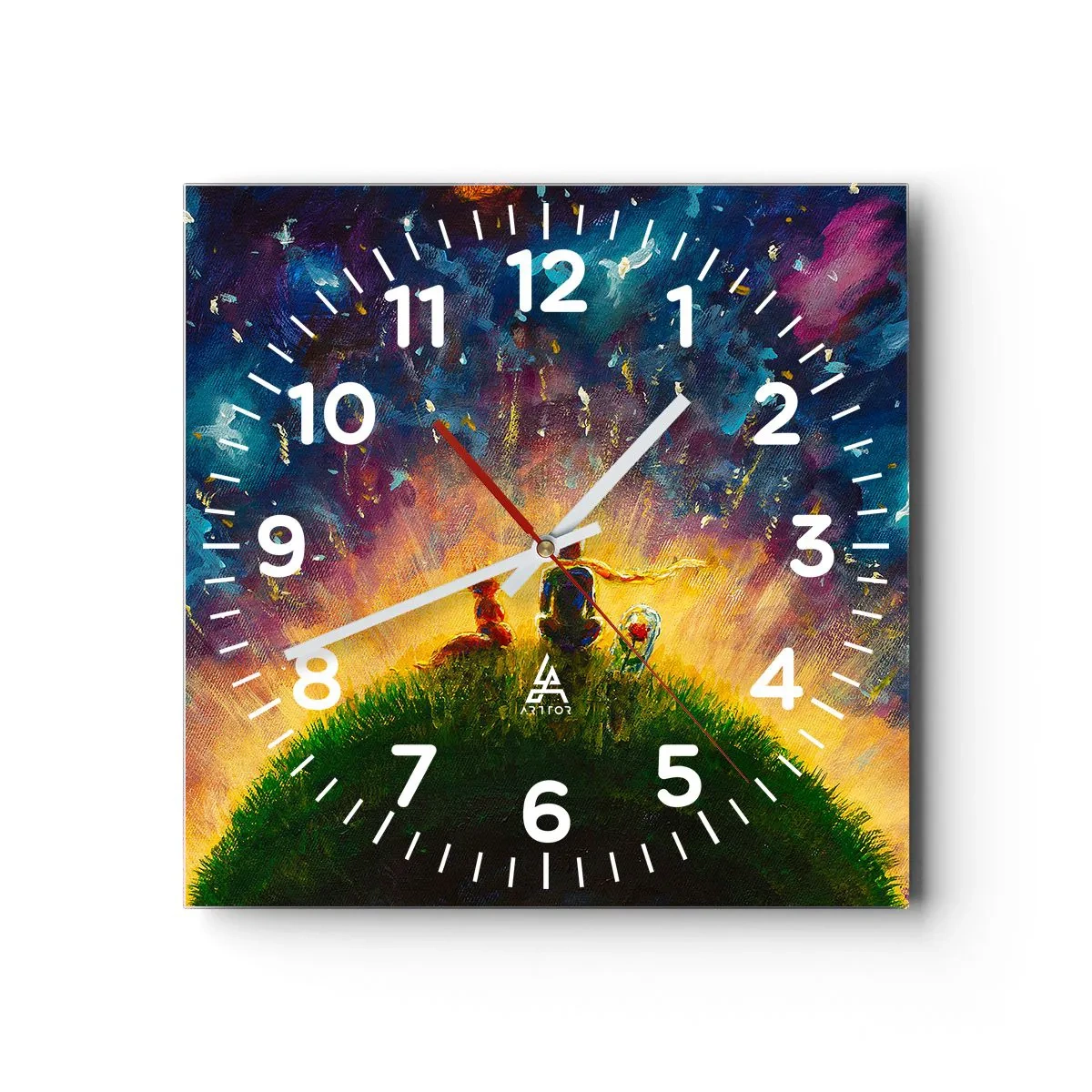 Horloge murale - Pendule murale - Amour et amitié - le monde entier - 40x40 cm