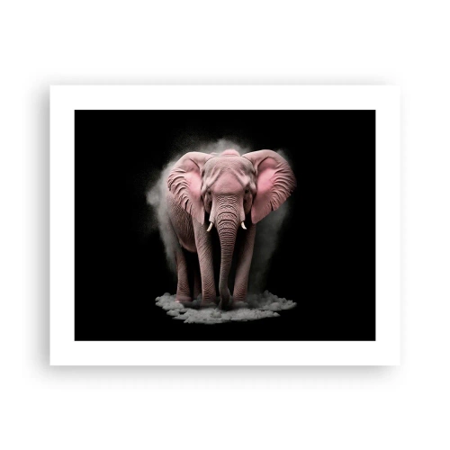 Affiche - Poster - Ne pensez pas à un éléphant rose ! - 50x40 cm