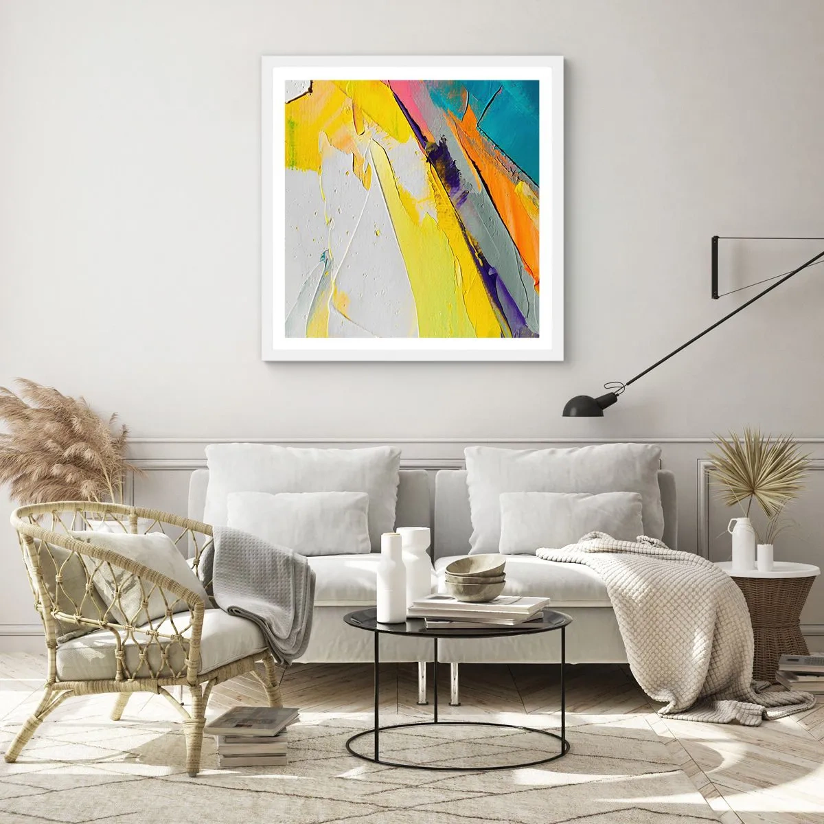 Affiche dans un cadre blanc - Poster - Anatomie du monde - 30x30 cm