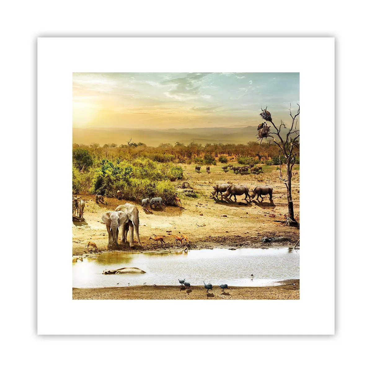 Affiche - Poster - "Et d'Eden coulait une rivière..." - 30x30 cm