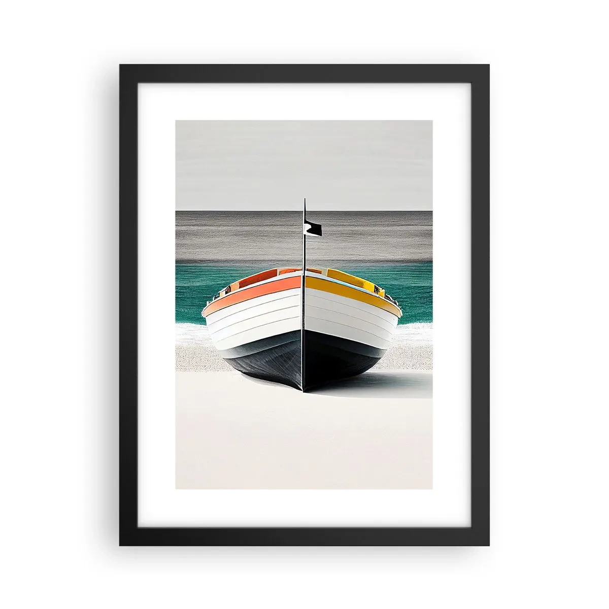 Affiche dans un cadre noir - Poster - A sa place - 30x40 cm