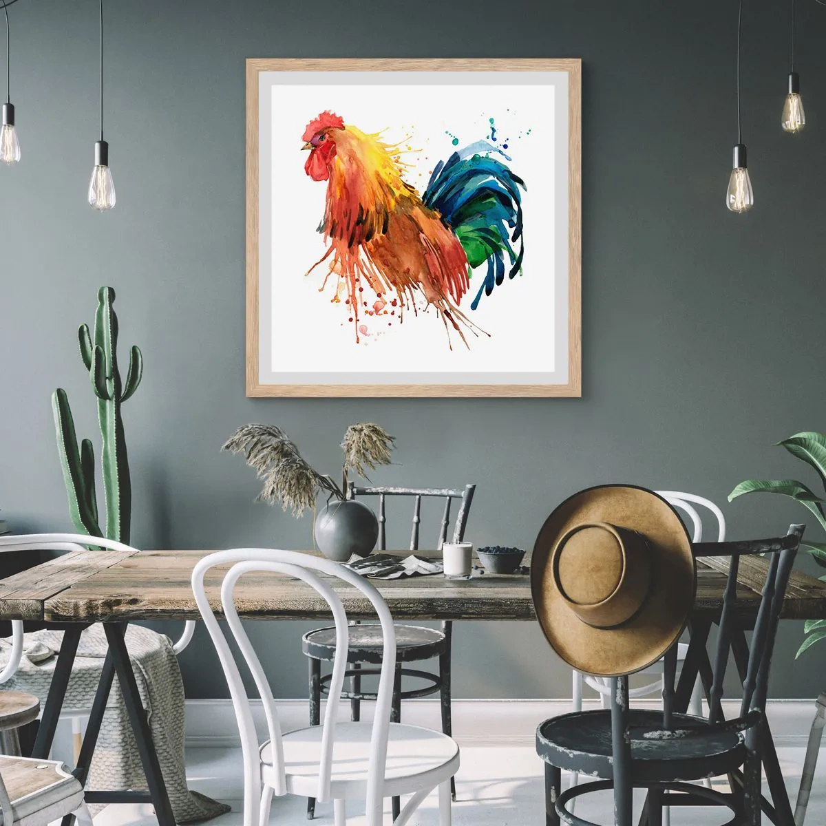 Affiche dans un chêne clair - Poster - Robe royale, fierté royale - 30x30 cm