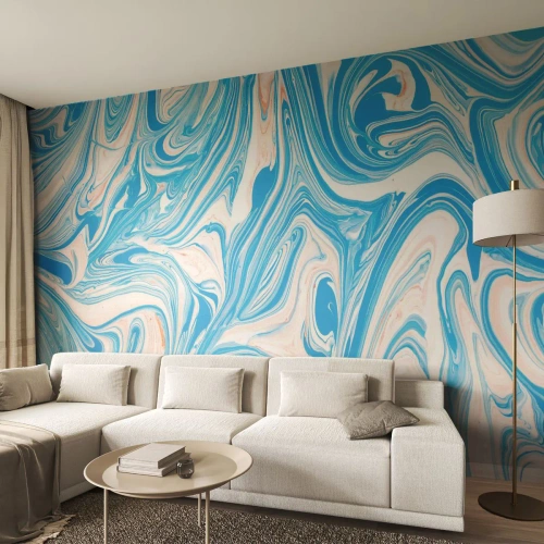 Papier Peint Photo Standard Eco - Bassin turquoise - Abstraction, Morceau, Modèle moderne - 200x140 cm