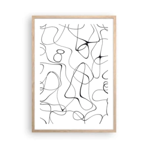 Affiche dans un chêne clair - Poster - Le chemin de la vie, les voies du hasard - 50x70 cm