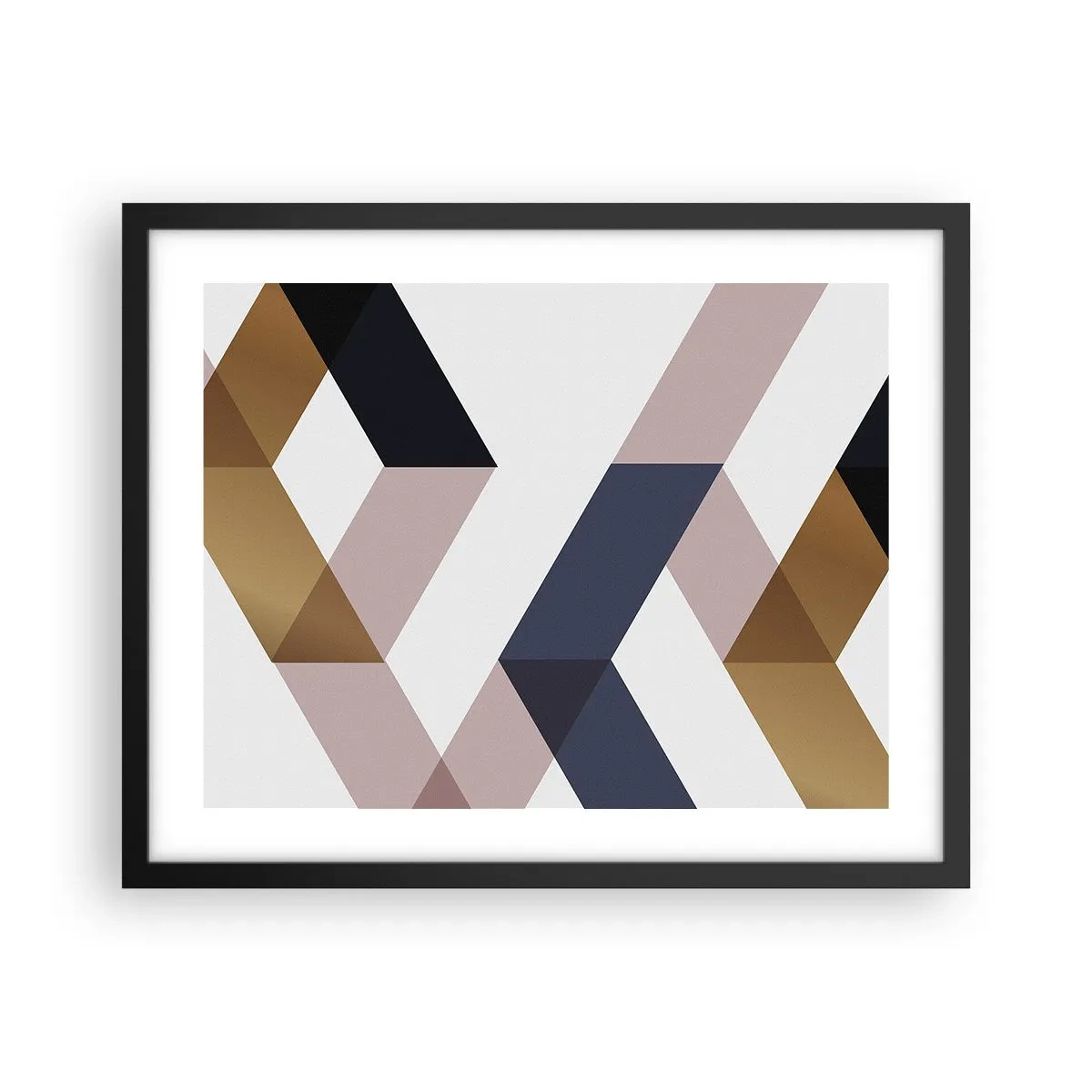 Affiche dans un cadre noir - Poster - Plats et angles - 50x40 cm