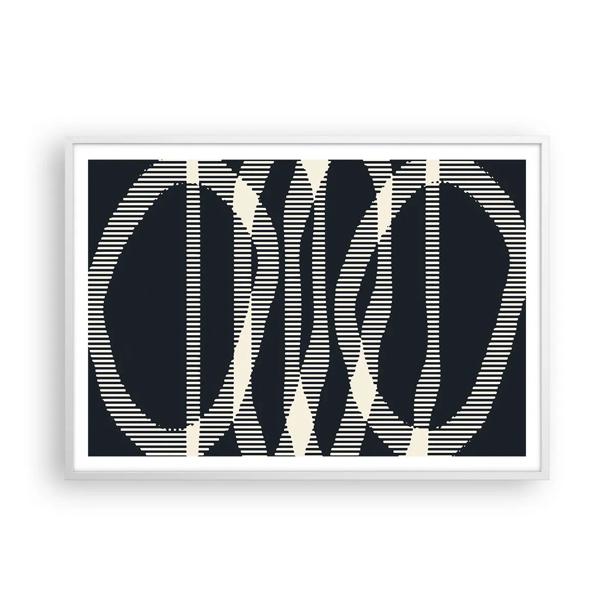 Affiche dans un cadre blanc - Poster - Une tentative de briser l'obscurité - 100x70 cm