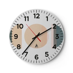 Horloge murale - Pendule murale - Cercles après cercles - 40x40 cm