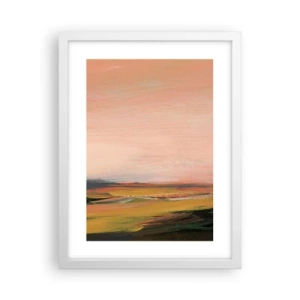 Affiche dans un cadre blanc - Poster - Dans les tons de roses - 30x40 cm