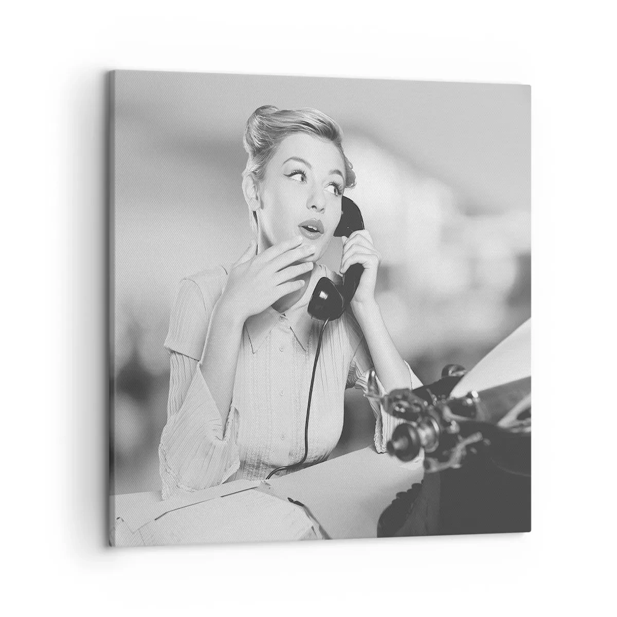 Impression sur toile - Image sur toile - Hello! Ici les années 50 - 50x50 cm