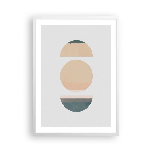 Affiche dans un cadre blanc - Poster - Cercles après cercles - 50x70 cm