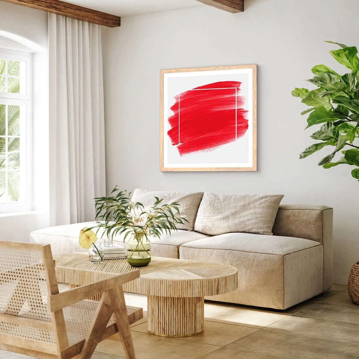 Affiche dans un chêne clair - Poster - En dehors du cadre - 40x40 cm