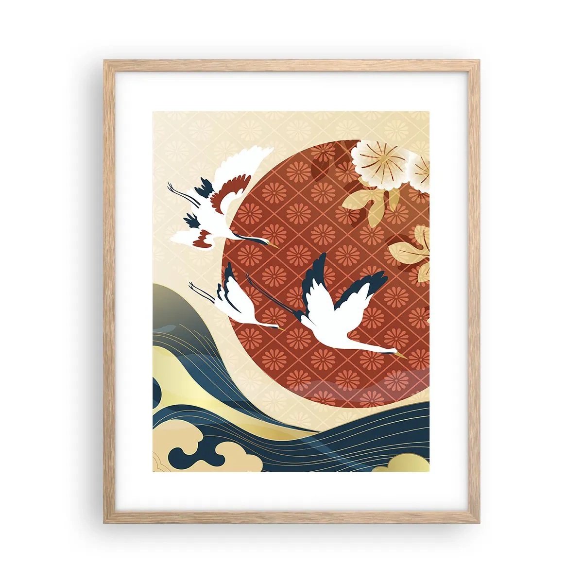 Affiche dans un chêne clair - Poster - Conte japonnais - 40x50 cm