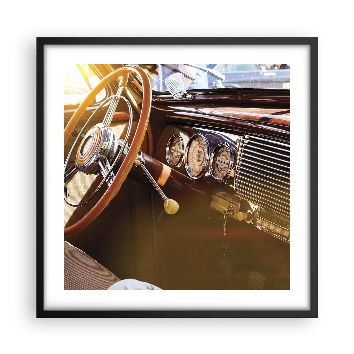 Affiche dans un cadre noir - Poster - Souffle de luxe venu du passé - 50x50 cm