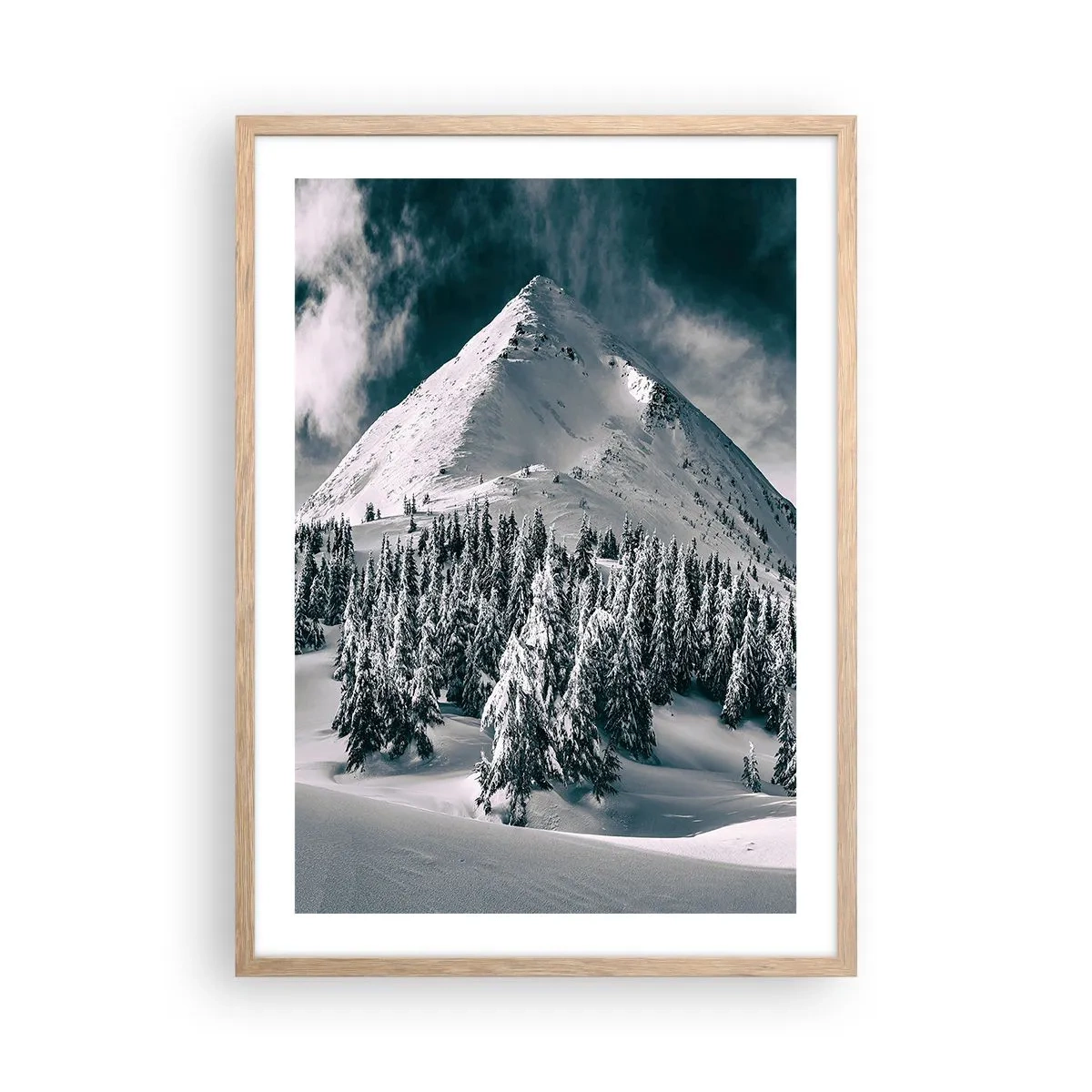 Affiche dans un chêne clair - Poster - Le pays de la neige et de la glace - 50x70 cm