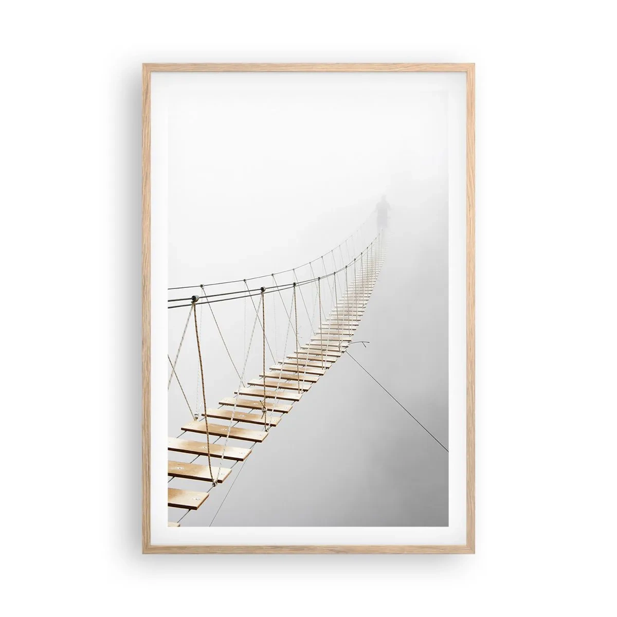 Affiche dans un chêne clair - Poster - Où cela va-t-il te mener? - 61x91 cm