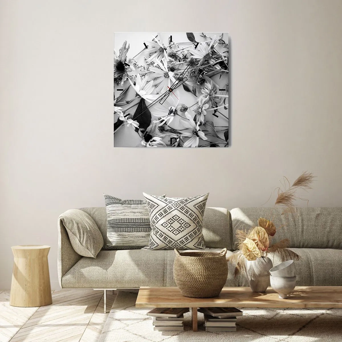 Horloge murale - Pendule murale - Non-un bouquet de fleurs - 40x40 cm