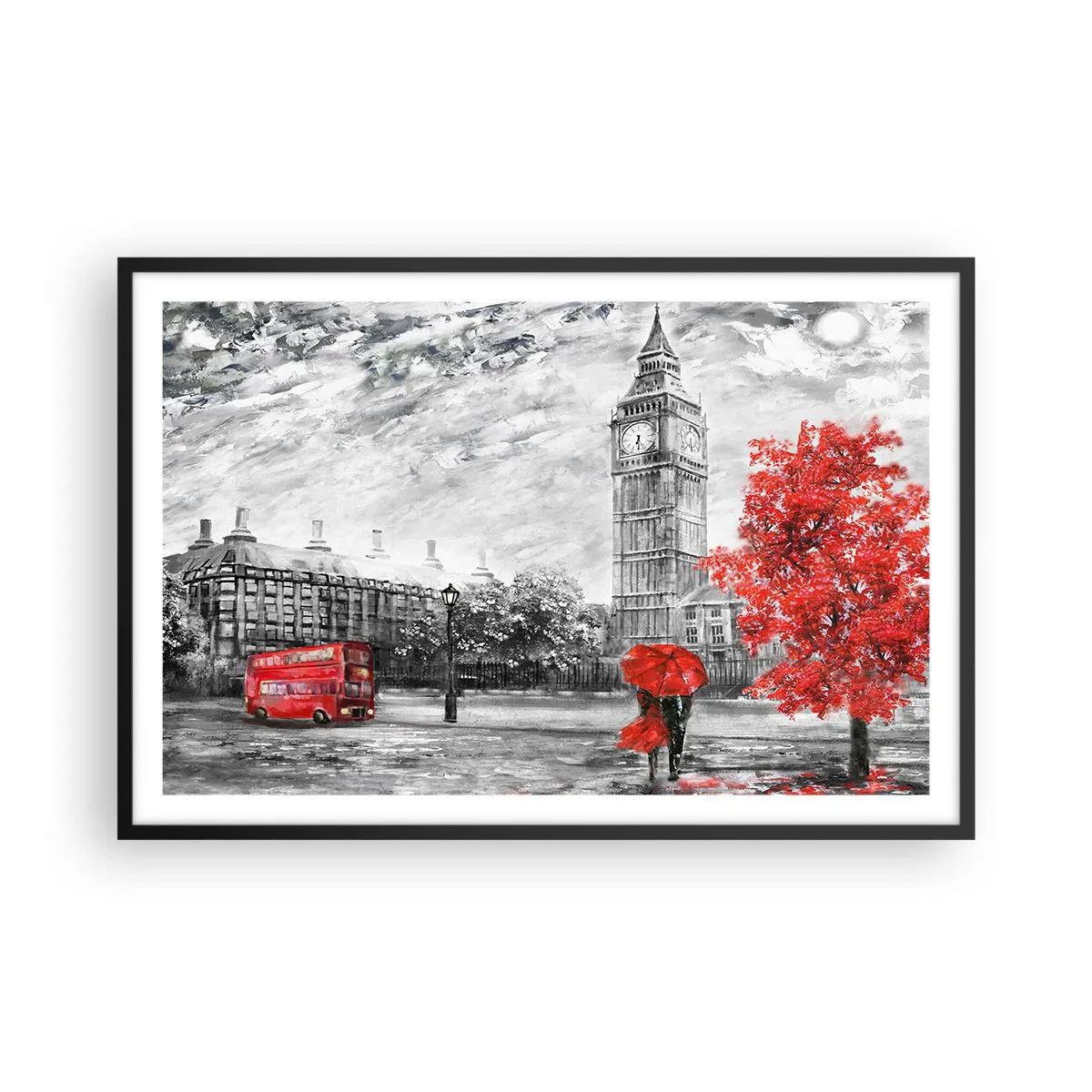 Affiche dans un cadre noir - Poster - Une journée passionnante - 91x61 cm