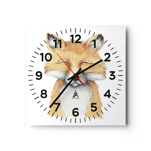 Horloge murale - Pendule murale - Humeurs de renard - 30x30 cm