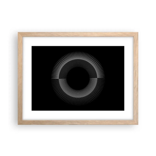 Affiche dans un chêne clair - Poster - Soleil noir - 40x30 cm