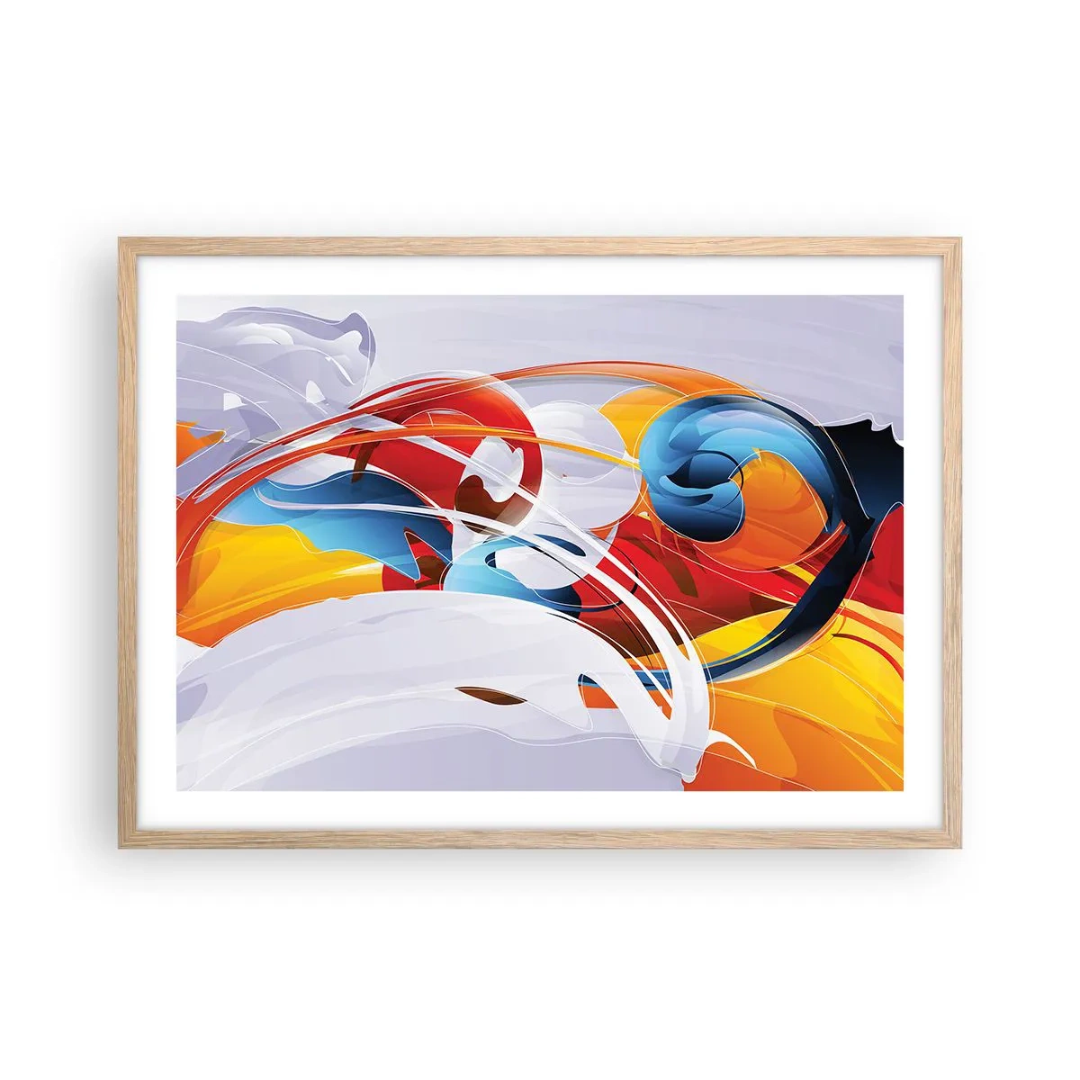 Affiche dans un chêne clair - Poster - La danse des éléments - 70x50 cm