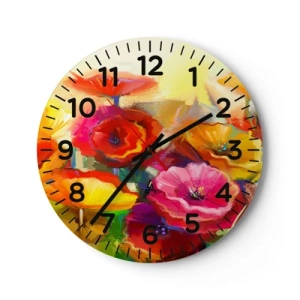 Horloge murale - Pendule murale - Pas seulement rouge - 40x40 cm