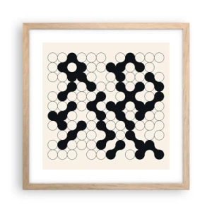 Affiche dans un chêne clair - Poster - Jeu chinois – variation - 40x40 cm