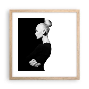Affiche dans un chêne clair - Poster - Tout simplement une femme - 40x40 cm