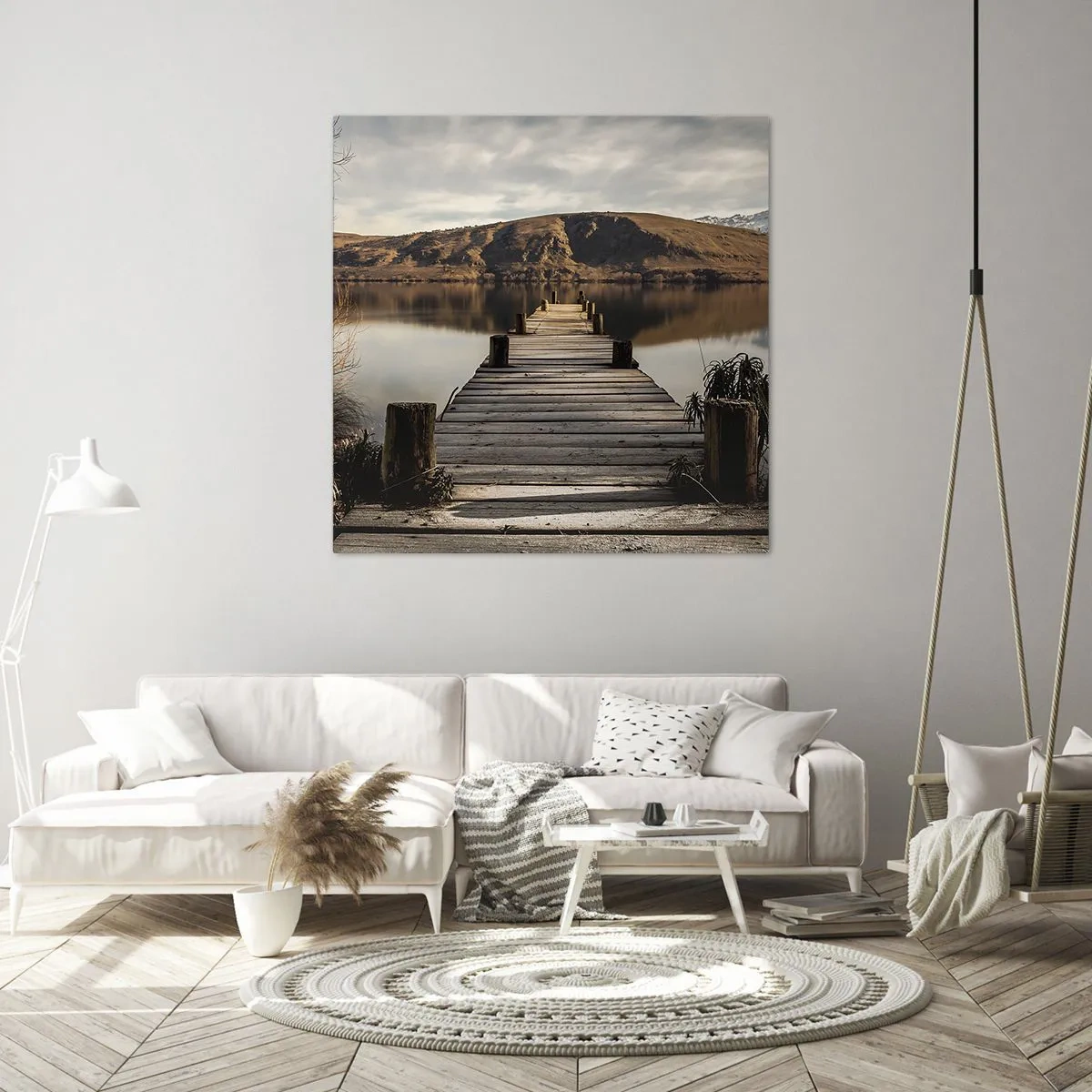 Impression sur toile - Image sur toile - Paysage silencieux - 70x70 cm