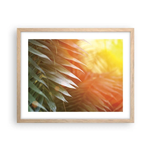 Affiche dans un chêne clair - Poster - Matinée dans la jungle - 50x40 cm