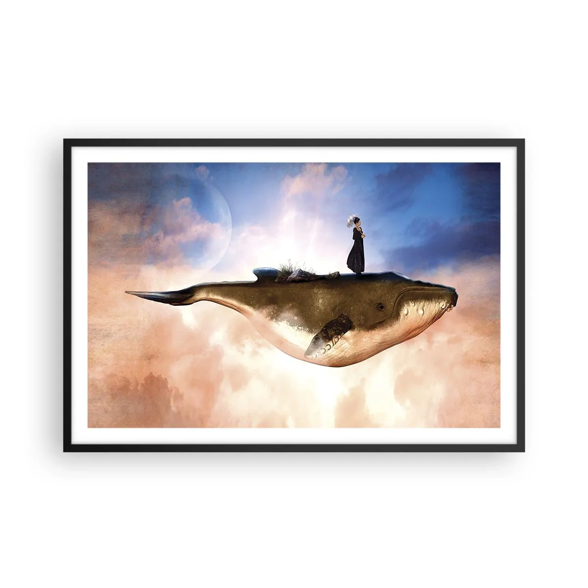 Affiche dans un cadre noir - Poster - Voyage irréel - 91x61 cm