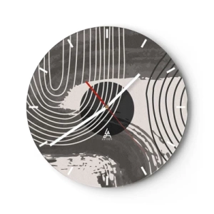 Horloge murale - Pendule murale - L'ovale gagne - 40x40 cm