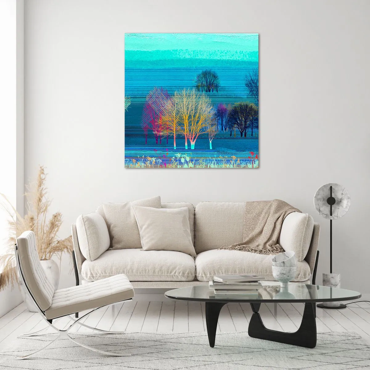 Impression sur verre - Image sur verre - Un paysage soigné - 50x50 cm