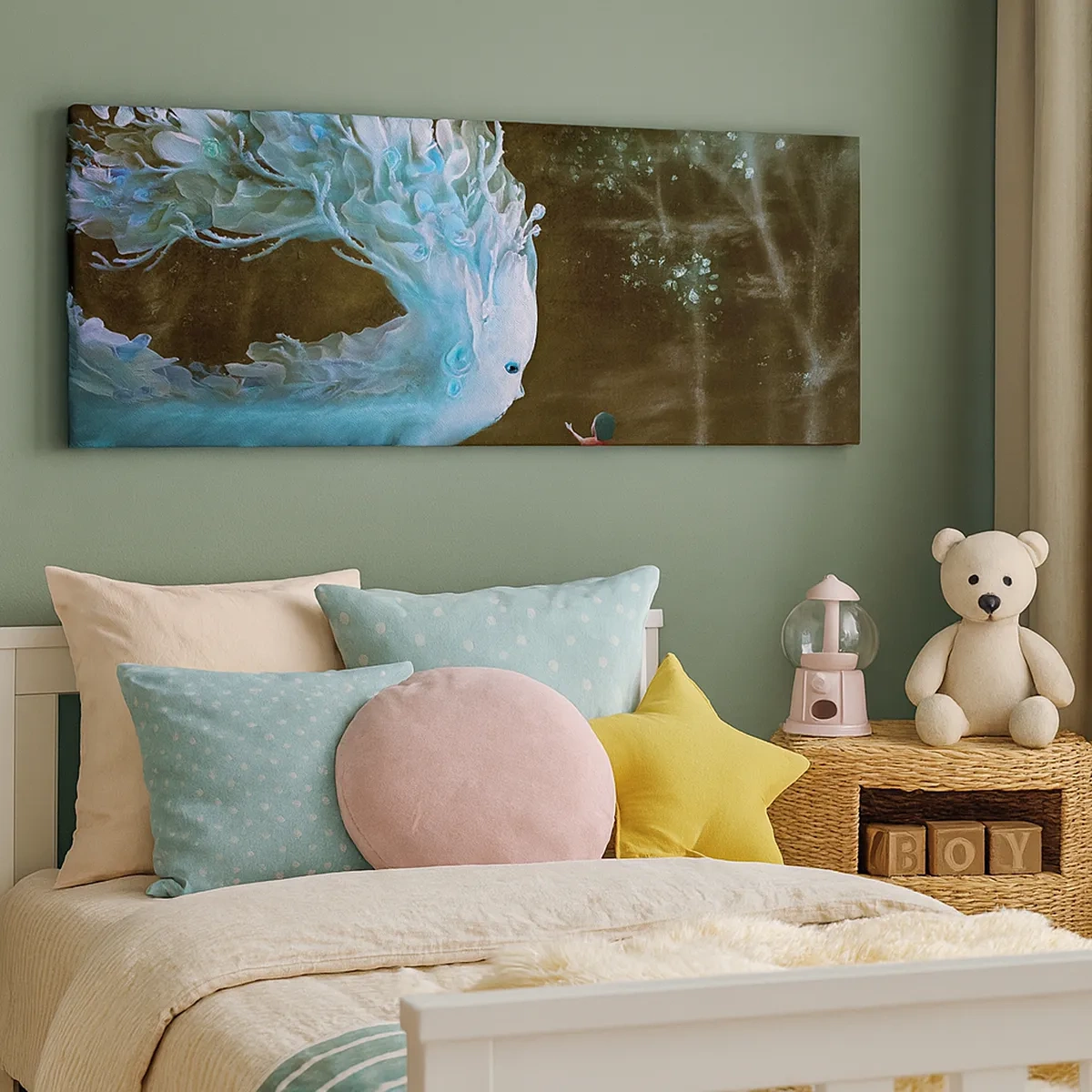 Impression sur toile - Image sur toile - Une rencontre fantastique - 30x30 cm