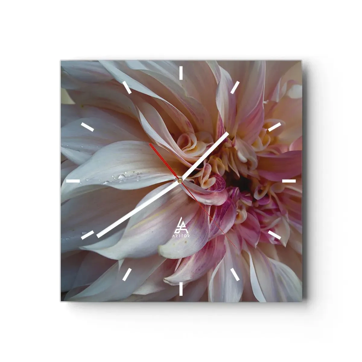 Horloge murale - Pendule murale - Fraîcheur fleurissante - 40x40 cm