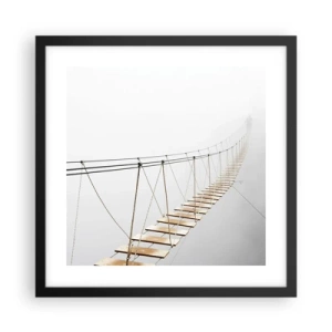 Affiche dans un cadre noir - Poster - Où cela va-t-il te mener? - 40x40 cm