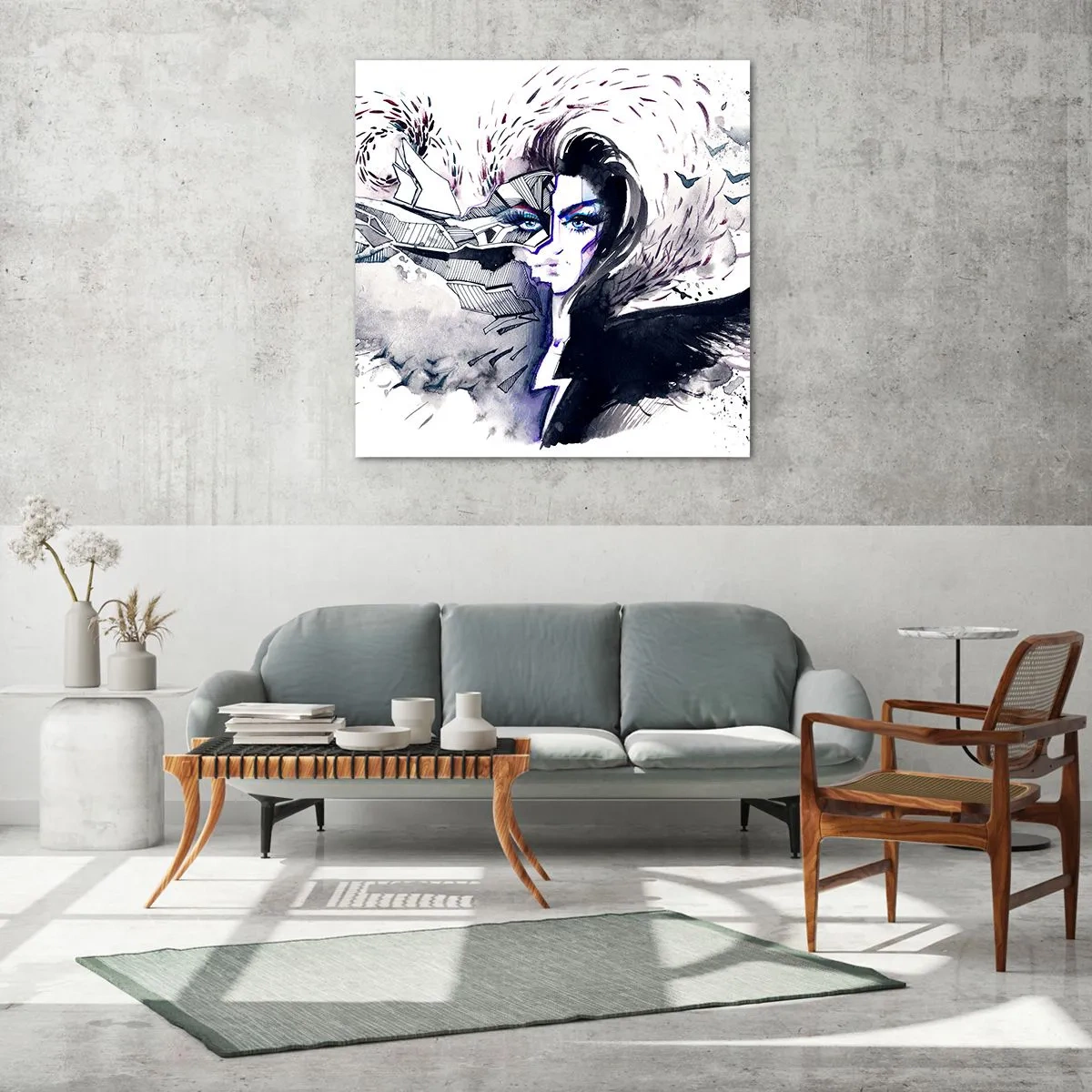 Impression sur verre - Image sur verre - Démoniaque et belle - 60x60 cm