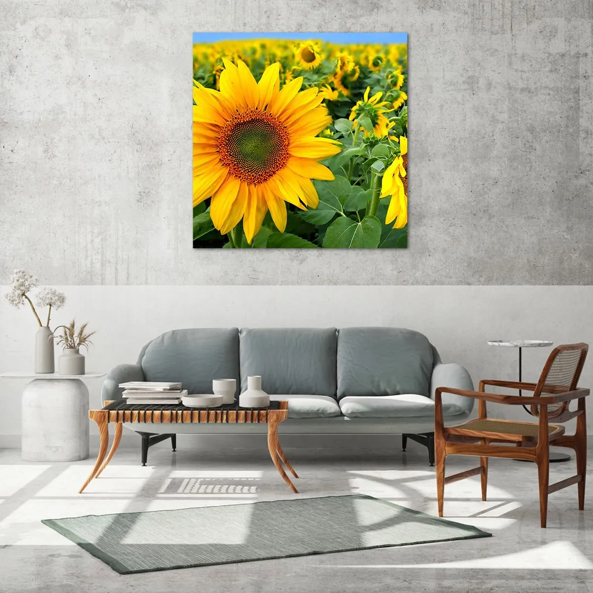 Impression sur verre - Image sur verre - Des centaines de soleils se sont embrasés - 30x30 cm