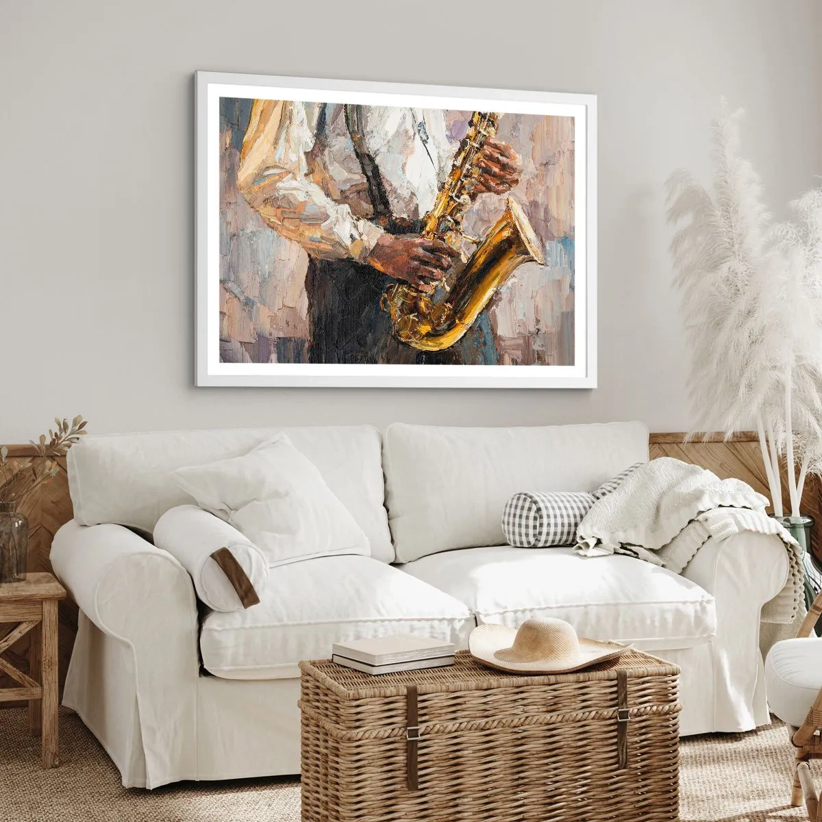 Affiche dans un cadre blanc - Poster - C'est l'heure du solo - 40x30 cm