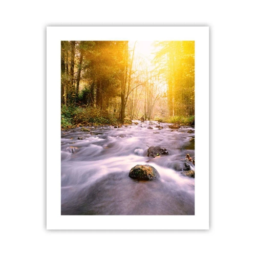 Affiche - Poster - Malachite dans un cadre argent et or - 40x50 cm