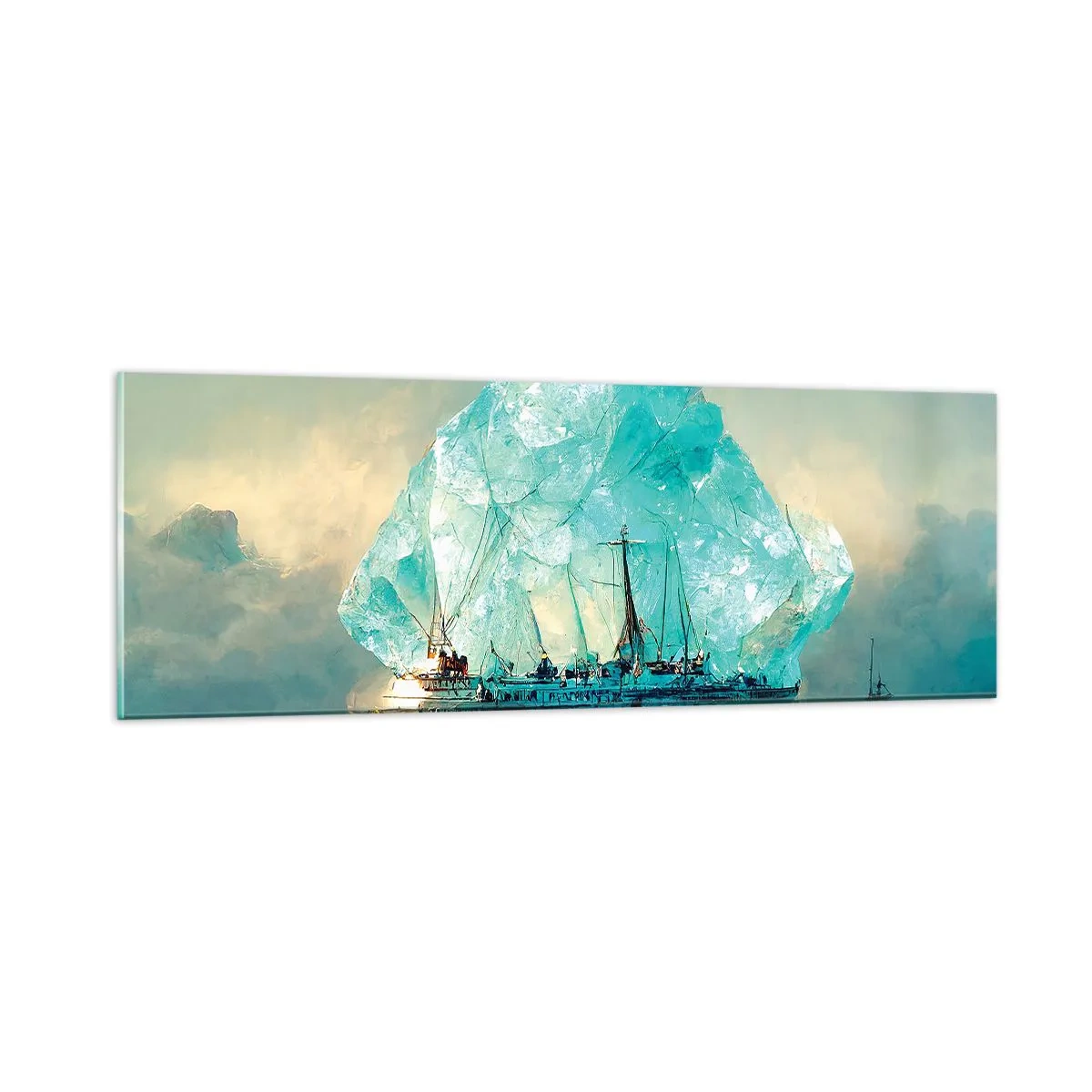 Impression sur verre - Image sur verre - Diamant arctique - 90x30 cm