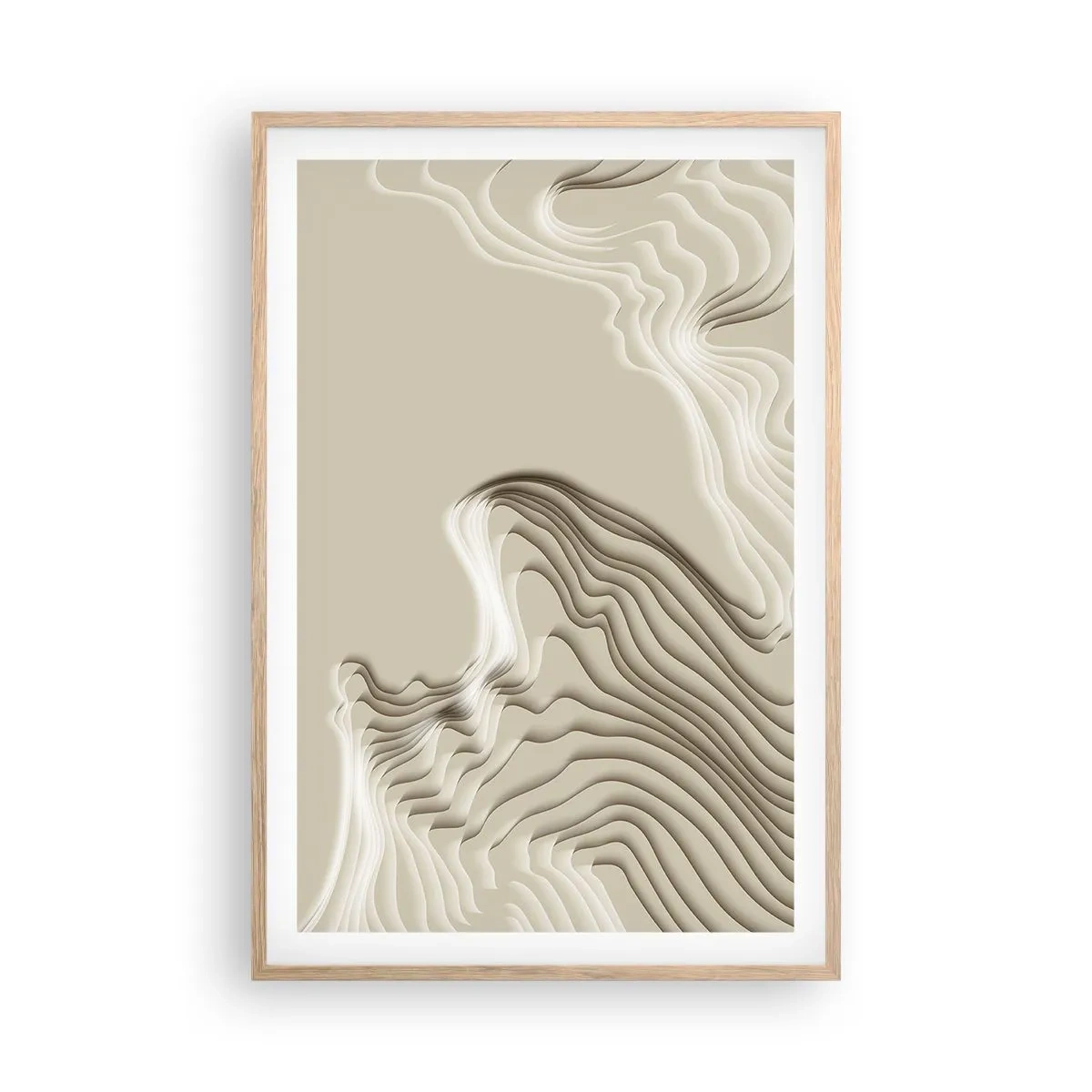 Affiche dans un chêne clair - Poster - Topographie artistique - 61x91 cm