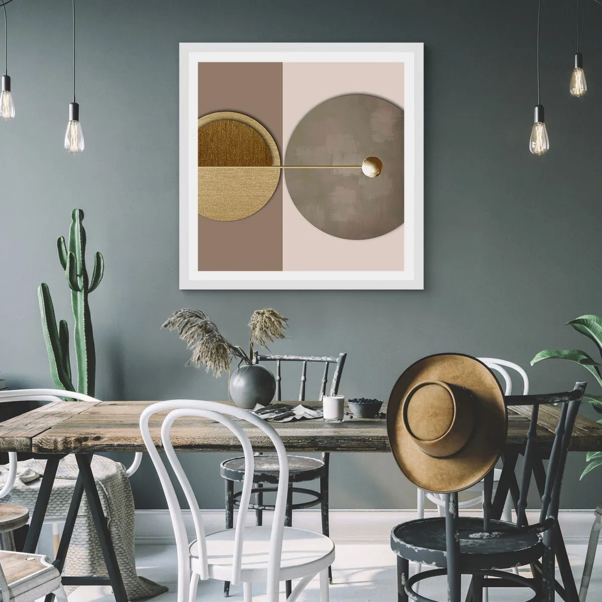 Affiche dans un cadre blanc - Poster - Équilibre parfait - 60x60 cm