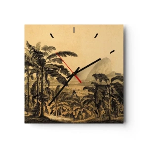 Horloge murale - Pendule murale - Dans un climat colonial - 40x40 cm
