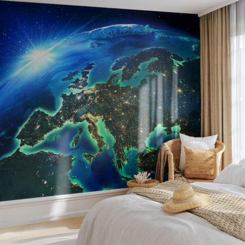 Papier Peint Photo Standard Eco - Europe pétillante - Cosmos, Planète Terre, Continents - 400x280 cm