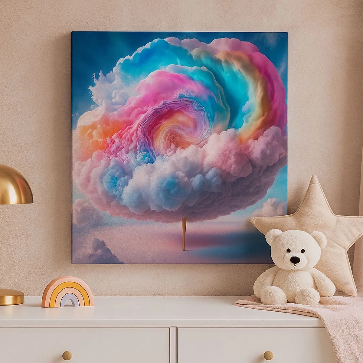 Impression sur toile - Image sur toile - Le rêve d'un parc d'attractions - 30x30 cm