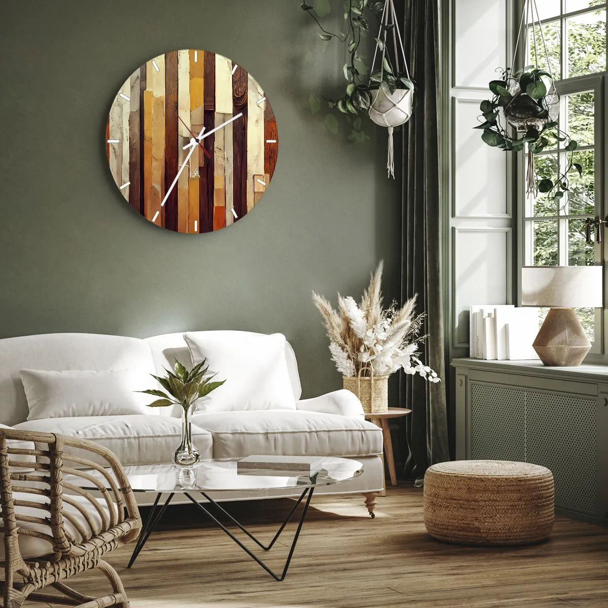 Horloge murale - Pendule murale - Hymne des arbres forestiers - 40x40 cm